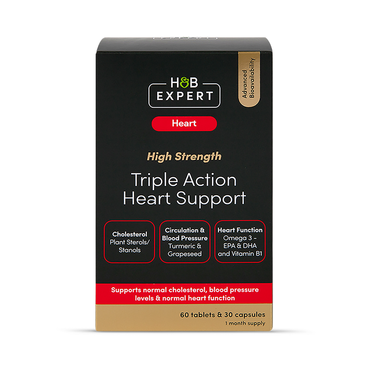 H&B Expert Triple Action Heart Support 60 Capsules & Tablets